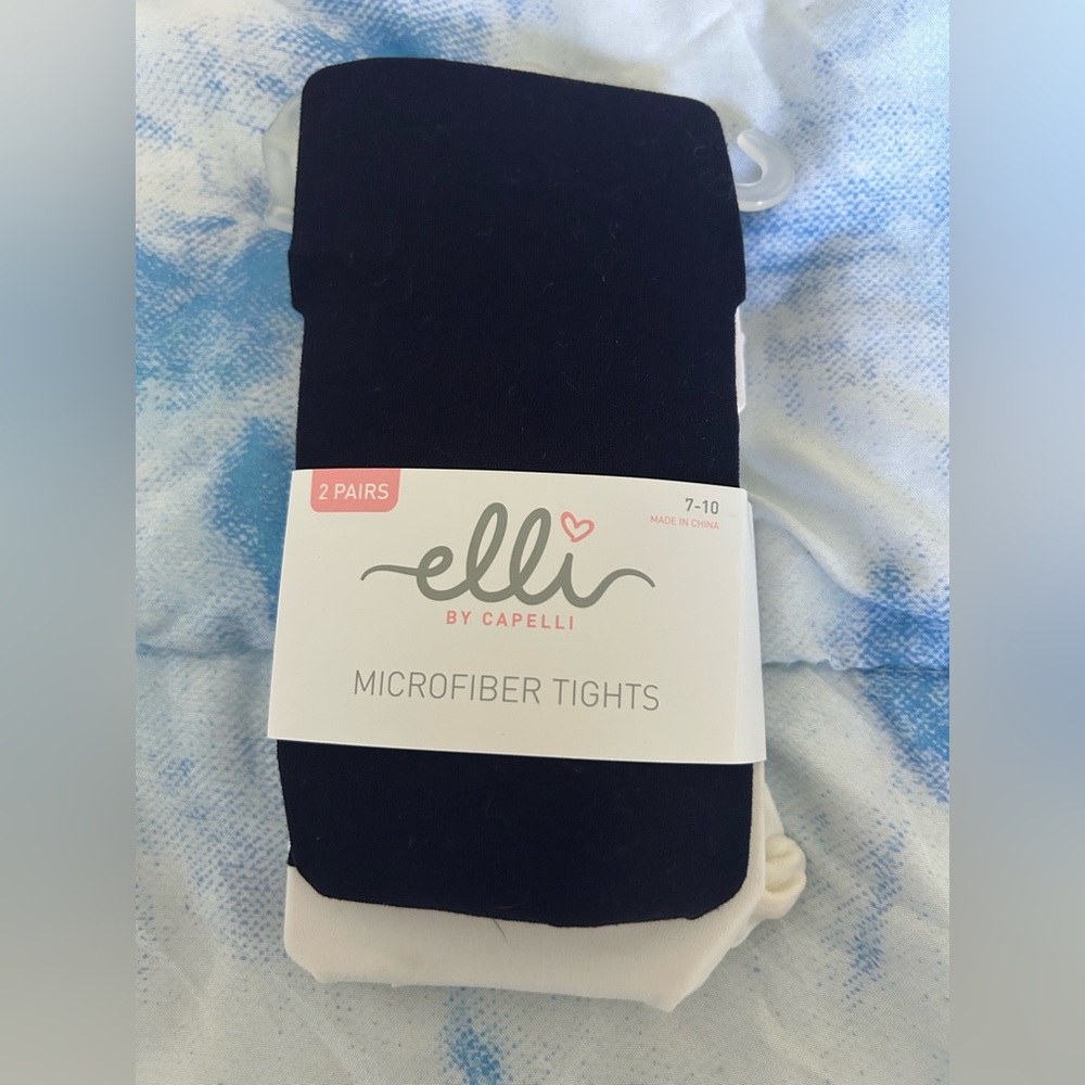 Capelli of New York Black Microfiber Tights